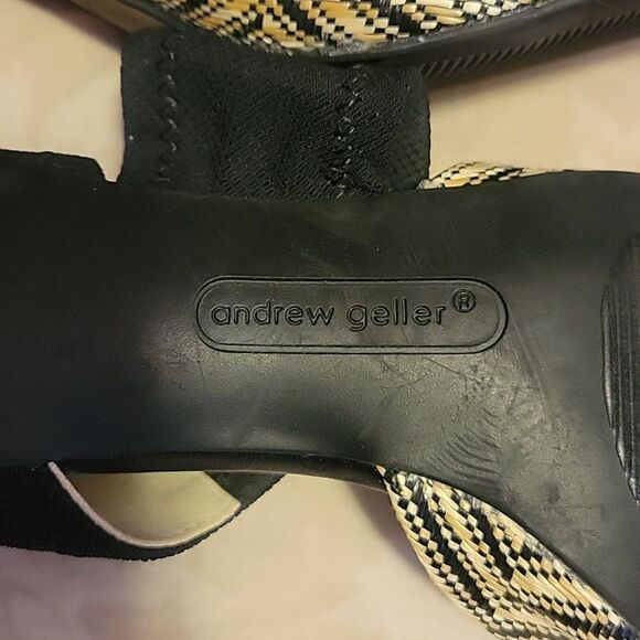 Andrew Geller Size 6.5 heels with black and tan woven toes - Picture 5 of 5